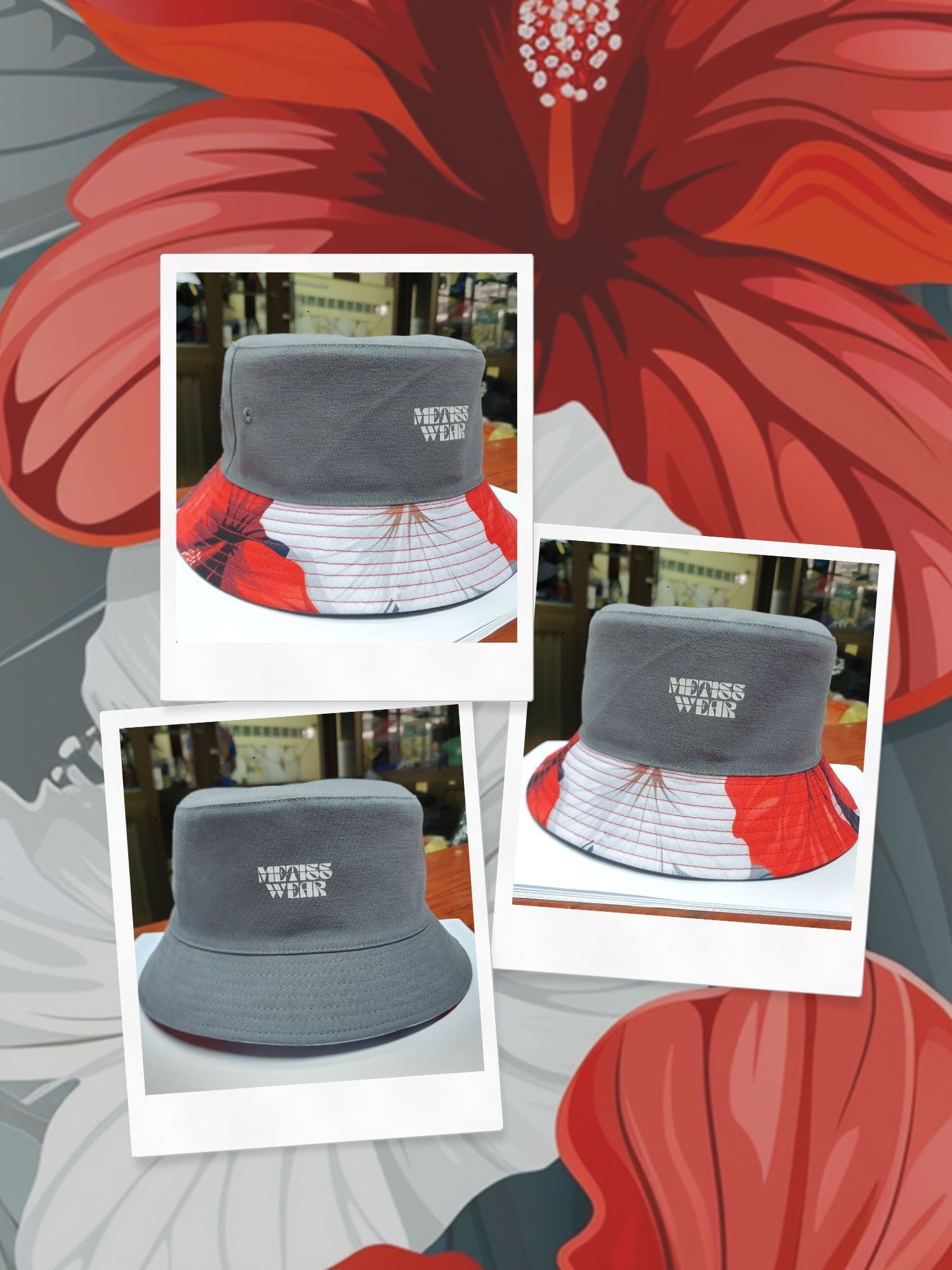 Bob réversible Hibiscus